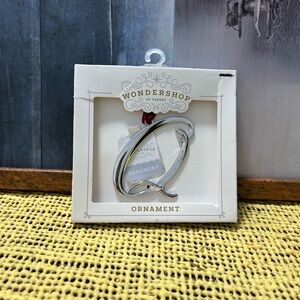 Wondershop Silver Ornament with Red Accent.